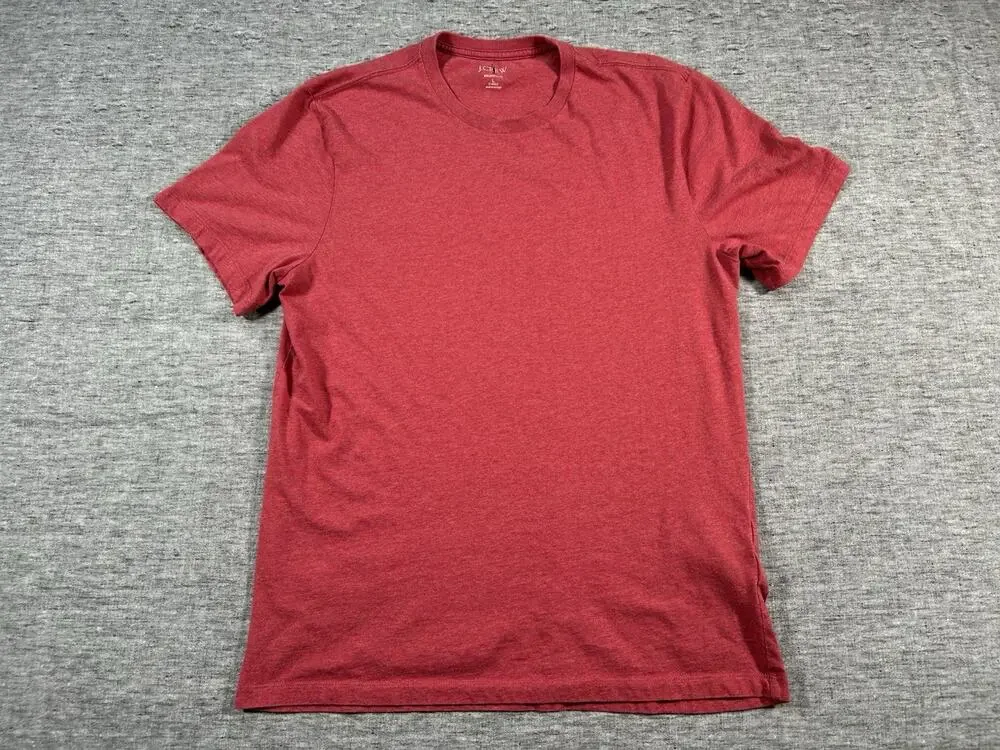 J Crew Oarsman Broken-In Shirt Mens Large Classic Fit Red Short Sleeve Cotton